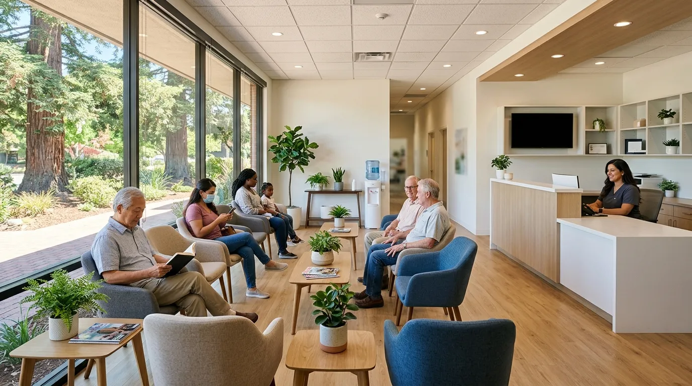 Medical clinic waiting area in Redwood City