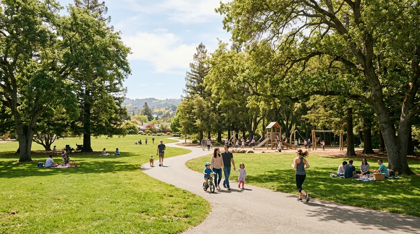 Park and green space in Redwood City California