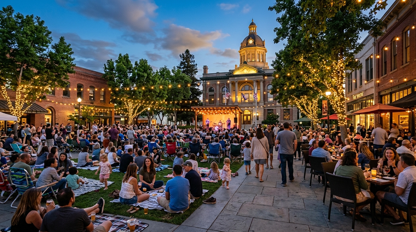 Redwood City summer events at Courthouse Square