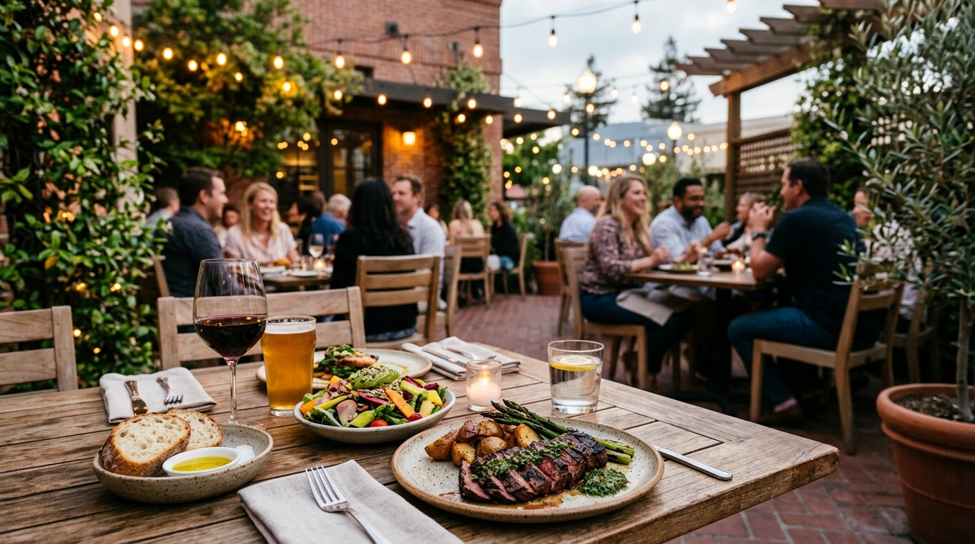 Restaurant dining experience in Redwood City