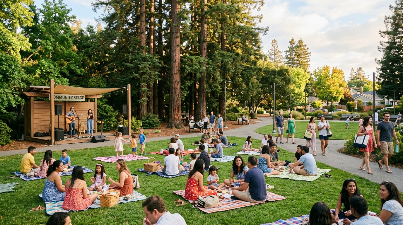 Summer park events in Redwood City
