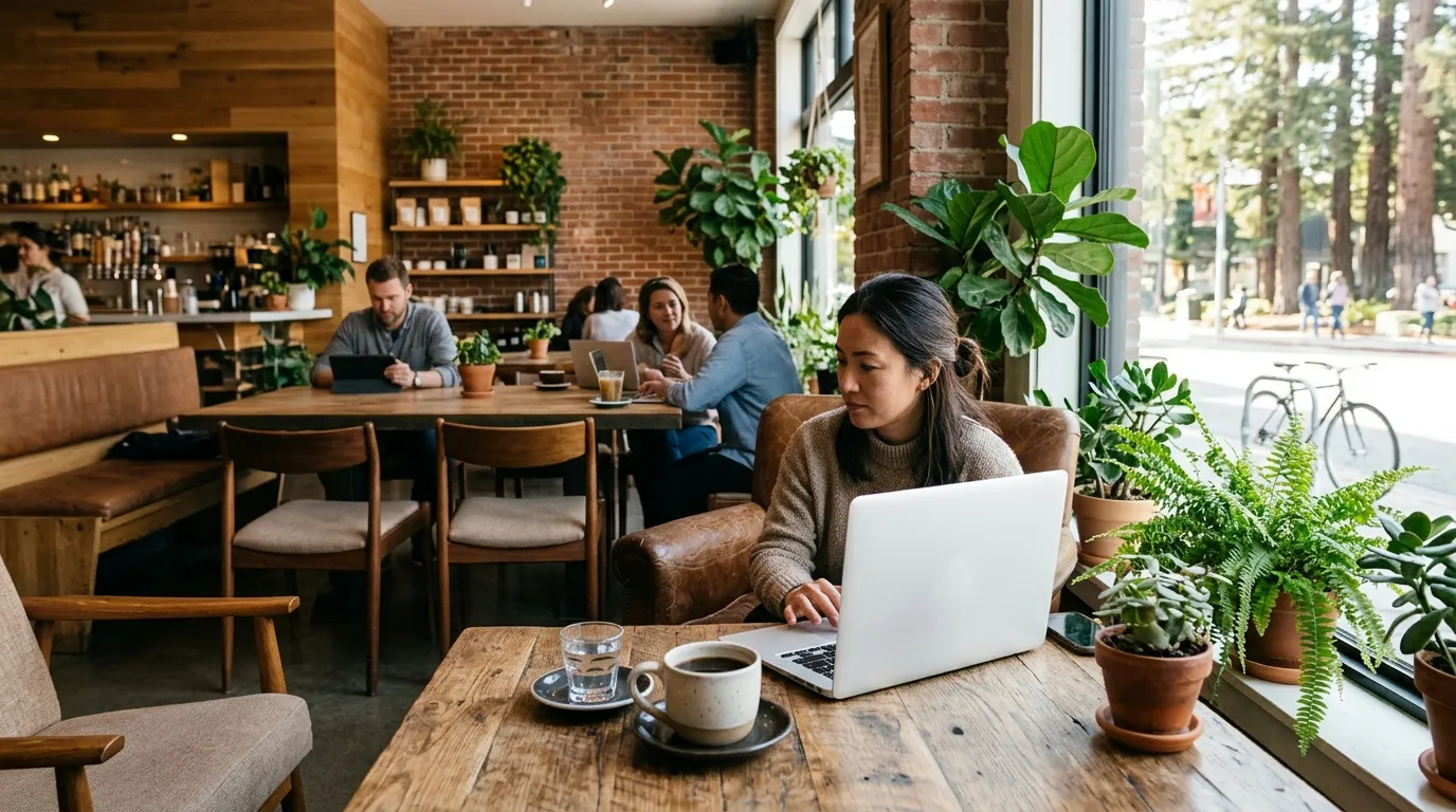 Work friendly cafe in Redwood City